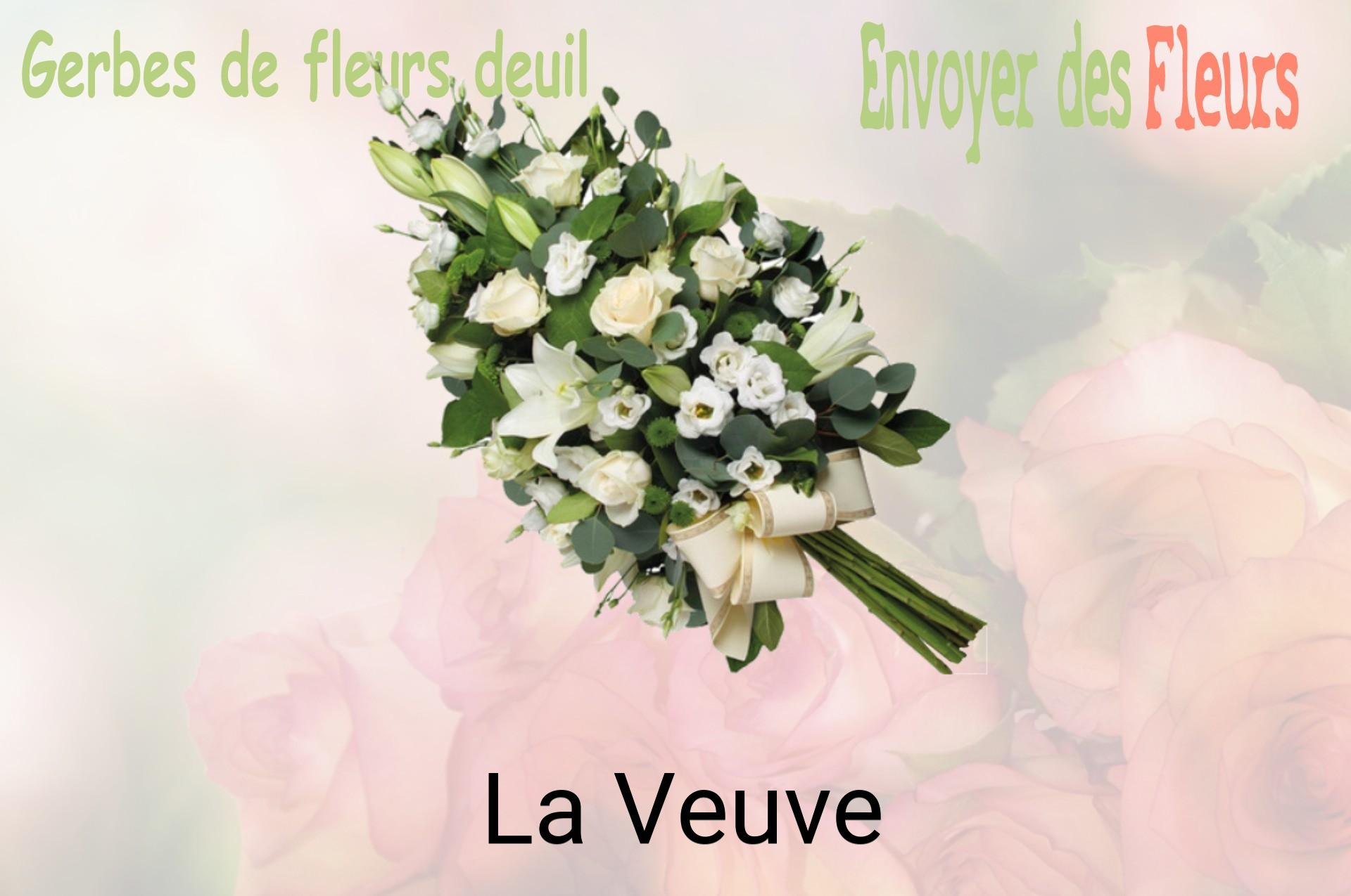 Gerbe de fleurs de deuil livrée à La Veuve